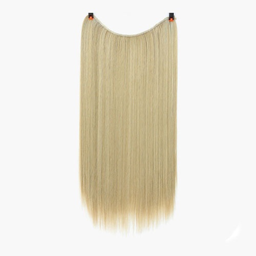 Extensions 22 inches Krullend Rechte Volledige Hoofd Onzichtbare Draad Secret String Geen Clips in Hair Extensions