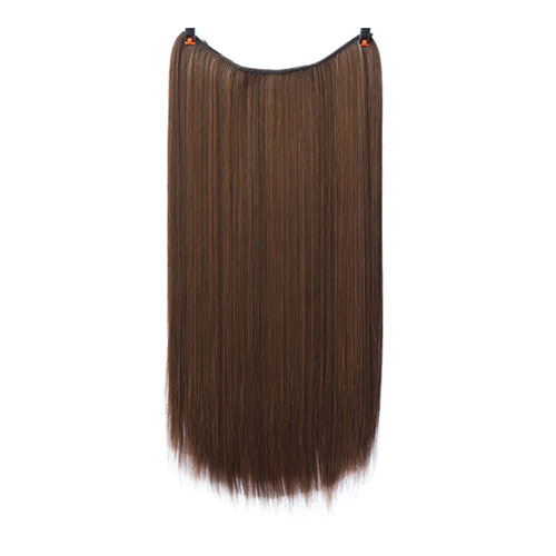 Extensions 22 inches Krullend Rechte Volledige Hoofd Onzichtbare Draad Secret String Geen Clips in Hair Extensions